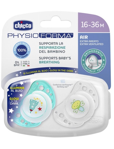 CHICCO PHYSIO AIR SUCCHIETTO IN SILICONE LUMI 12+ MESI 75035.41