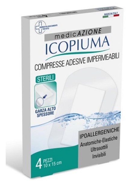 ICOPIUMA MEDICAZIONE POSTOPERATORIA 10X15CM 4 MEDICAZIONI