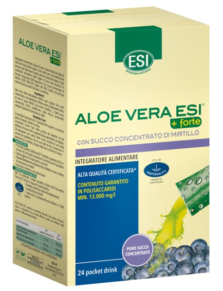 ESI ALOE VERA SUCCO + FORTE CON MIRTILLI 24 POCKET DRINK DA 20ML