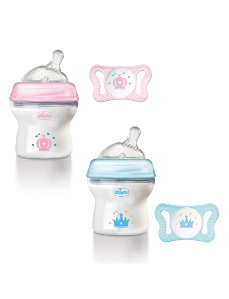 CHICCO NATURAL FEELING+ BIBERON CON SUCCHIETTO MICRO 0-2 MESI