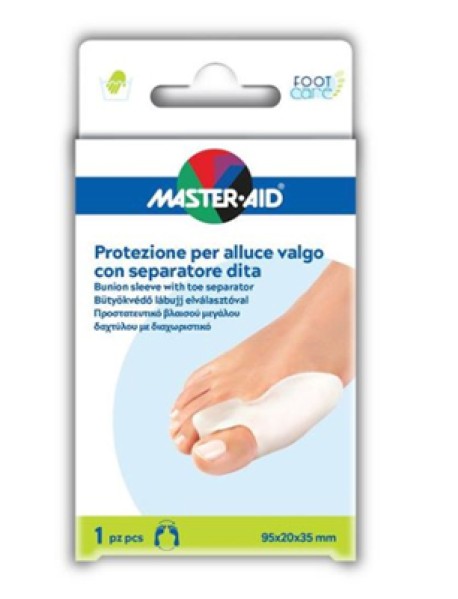 MASTER-AID PROTEZIONE PER ALLUCE VALGO CON SEPARATORE DITA 1 PEZZO