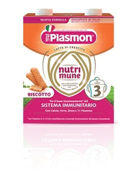 PLASMON NUTRIMUNE STAGE 3 LIQUIDO CON BISCOTTO 2X500ML