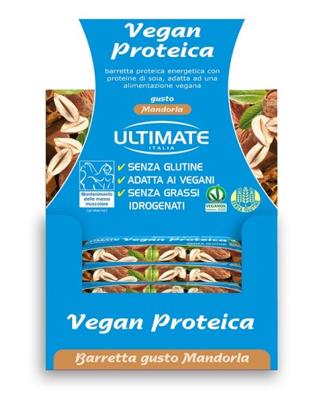 ULTIMATE BARRETTA VEGAN PROTEICA GUSTO MANDORLE 24 BARRETTE