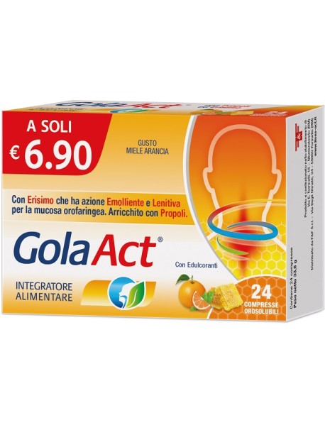 GOLA ACT GUSTO MIELE ARANCIA 62,4G 24 COMPRESSE