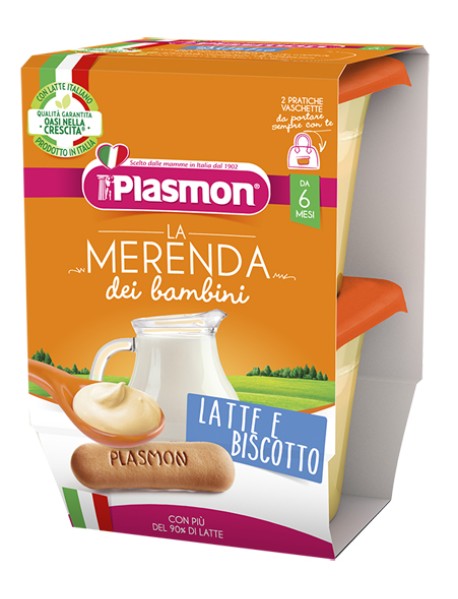 PLASMON LA MERENDA LATTE E BISCOTTO 2 VASETTI DA 120G