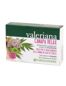 VALERIANA CANAPA RELAX 30 COMPRESSE FARMADERBE