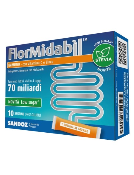 FLORMIDABIL IMMUNO CON STEVIA 10 BUSTINE