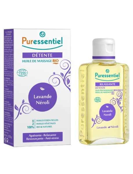 PURESSENTIEL OLIO PER MASSAGGIO BIOLOGICO RELAX 100ML