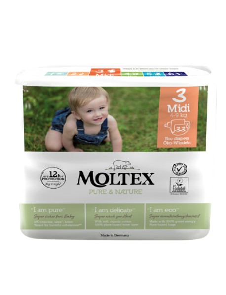 MOLTEX PURE&NATURE MIDI TAGLIA 3 4-9KG