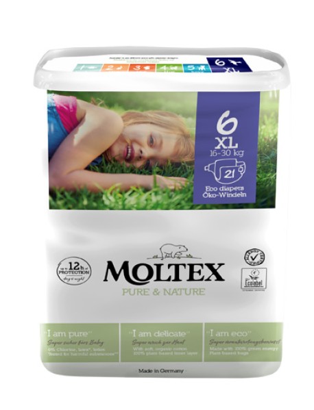 MOLTEX PURE&NATURE XL TAGLIA 6 16-30KG