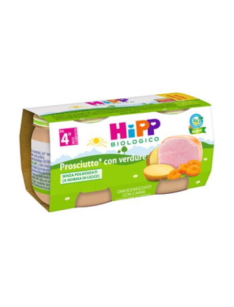 HIPP BIO OMOGENEIZZATO PROSCIUTTO CON VERDURE 2X80G