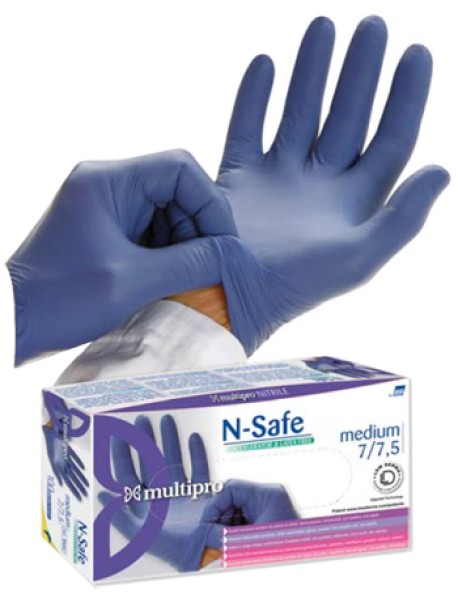 GUANTI NITRILE LEG. S/P M 100PZ