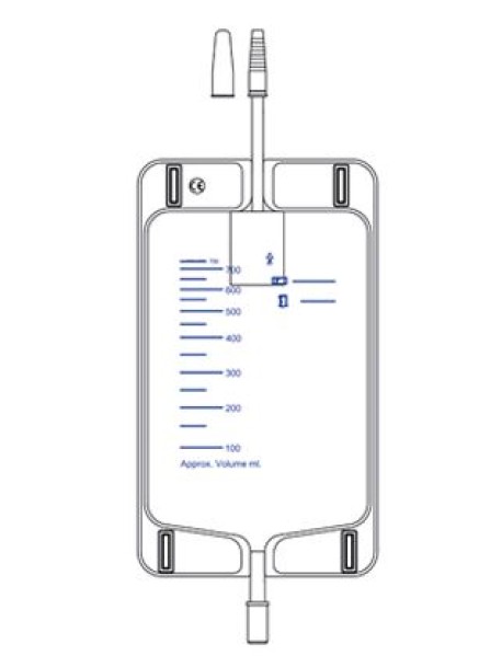 SACCA URINA GAMBA 750ML 35 10P