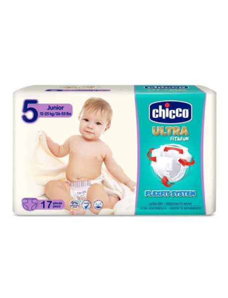 CHICCO PANNOLINO ULTRA FIT&FUN JUNIOR 12-25KG 17 PEZZI