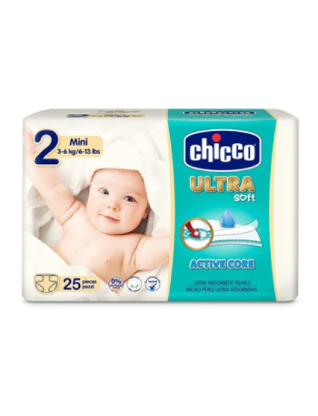 CHICCO PANNOLINO ULTRA FIT&FUN MINI 3-6KG 25 PEZZI