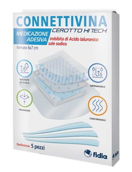 CONNETTIVINA BIO CEROTTO HI TECH 6X7CM 5 MEDICAZIONI