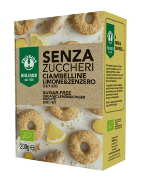 PROBIOS CIAMBELLINE LIMONE E ZENZERO SENZA ZUCCHERO 200G