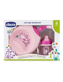 CHICCO SET PAPPA CON CUCCHIAIO 6M+ ROSA 