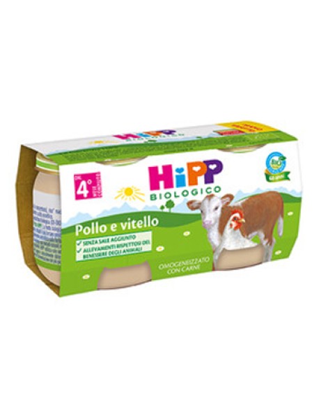 HIPP BIO OMOGENEIZZATO POLLO E VITELLO 2X80G