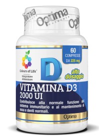 OPTIMA NATURALS VITAMINA D3 2000UI 60 COMPRESSE COLOURS OF LIFE