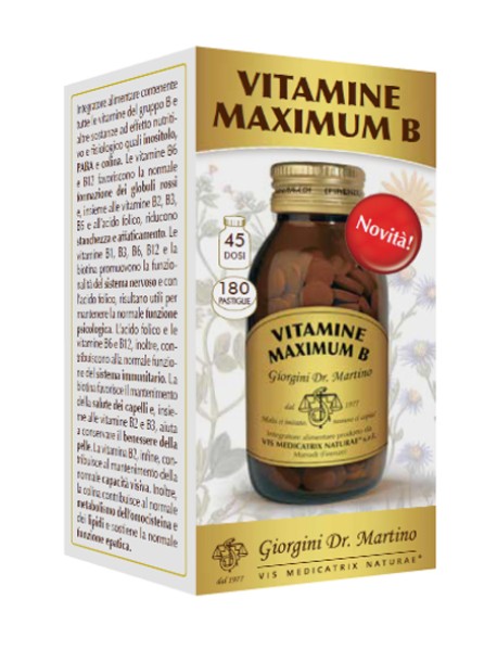 DR.GIORGINI VITAMINE MAXIMUM B 180 PASTIGLIE