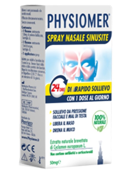 PHYSIOMER SPRAY NASALE SINUSITE 50MG 