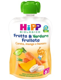 HIPP BIO FRUTTA & VERDURA FRULLATA CAROTA MANGO E BANANA 90G