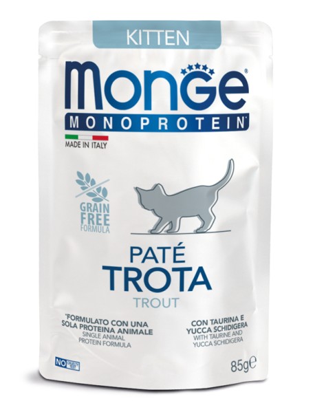 MONGE CAT KITTEN PATE TROTA85G