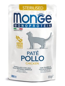 MONGE CAT STERIL PATE POLLO85G