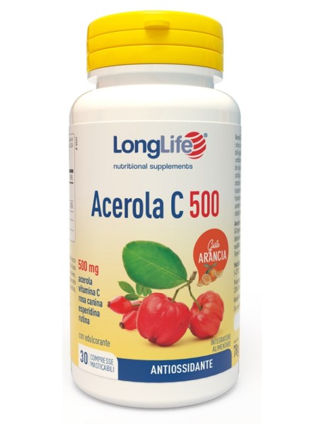 LONGLIFE ACEROLA C500 ARANCIA 30 COMPRESSE MASTICABILI