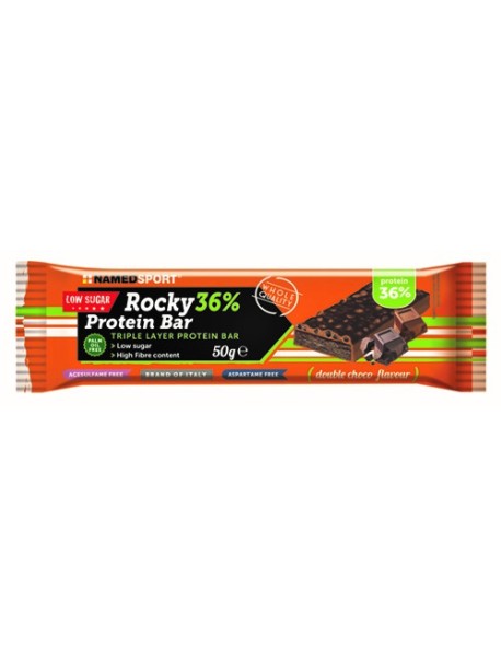 NAMEDSPORT ROCKY36% PROTEIN BAR DOUBLE CHOCOLATE 50G 1 BARRETTA