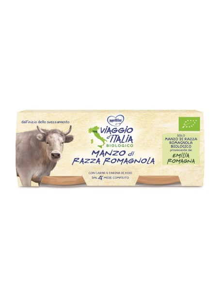 MELLIN VIAGGIO D'ITALIA OMOGENEIZZATO MANZO 2X80G