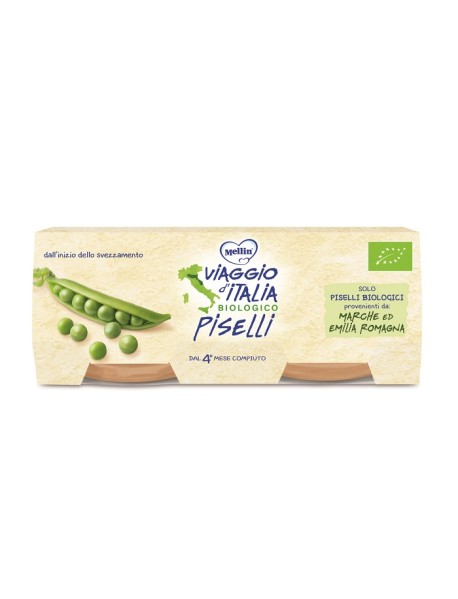 MELLIN VIAGGIO D'ITALIA OMOGENEIZZATO PISELLI 2X80G