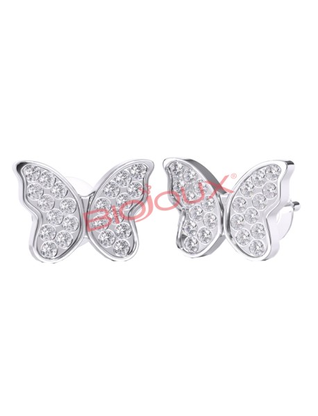 BJT979 ORECCHINI BUTTERFLY SS