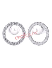 BJT985 ORECCHINI PEARL CRYS SS