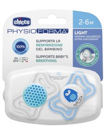 CHICCO PHYSIOFORMA SUCCHIETTO LIGHT IN SILICONE BOY 2-6M 2 PEZZI