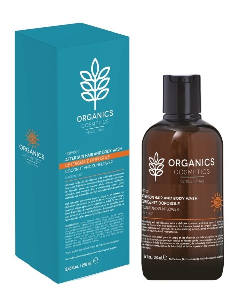 ORGANICS COSMETICS DOCCIA AFTER SUN HAIR AND BODY WASH 250ML