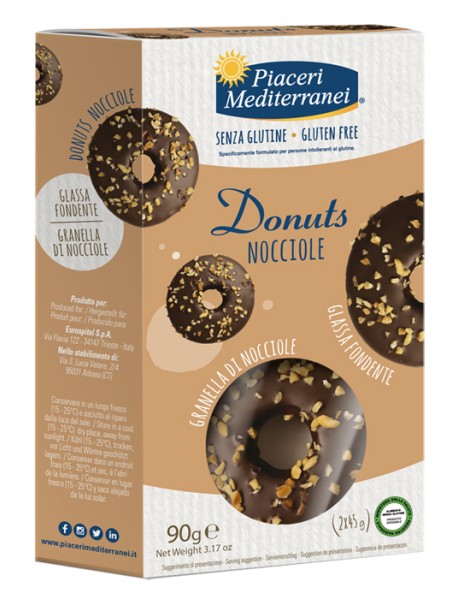 PIACERI MEDITERRANEI DONUTS NOCCIOLE 2 PEZZI