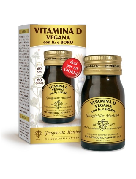 VITAMINA D VEGANA K2+BORO 60PAST