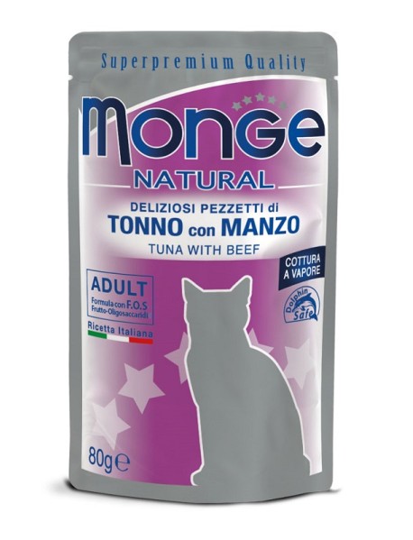 MONGE BUSTE TONNO/MANZO 80G