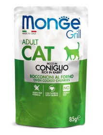 MONGE GRILL ADULT CONIGLIO 85G