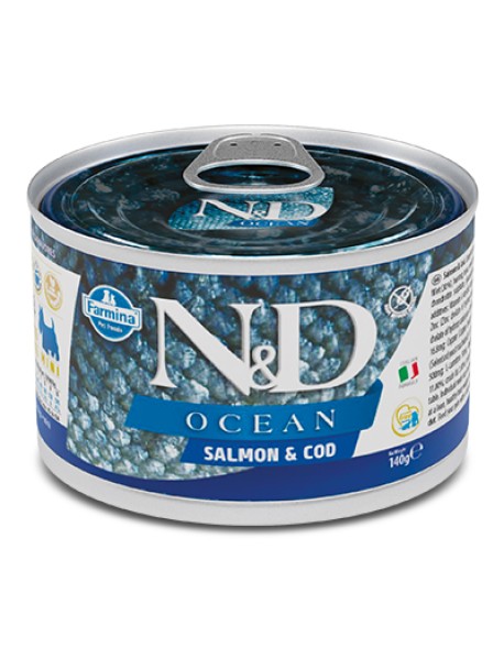 N&D DOG OCEAN SALMON&COD 140G