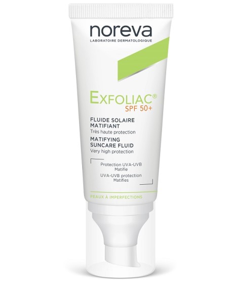 NOREVA EXFOLIAC FLUIDE SOLAIRE SPF50+ 40ML