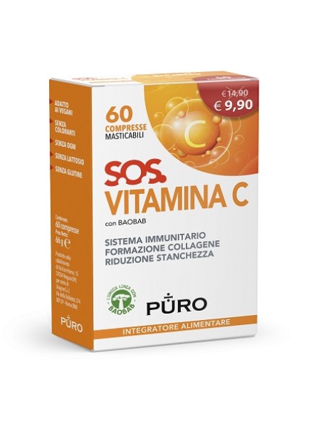 PURO SOS VITAMINA C 60 COMPRESSE MASTICABILI