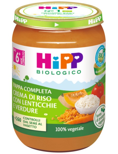 HIPP CREMA RISO LENTICCH VERD