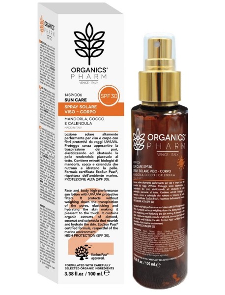 ORGANICS PHARM SPRAY SOLARE VISO E CORPO SPF30 100ML