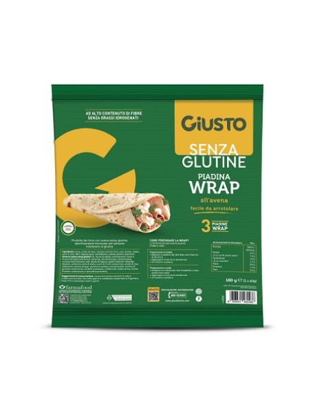 GIUSTO S/G WRAP AVENA 3X60G