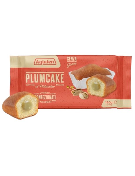 AGLUTEN PlumCake Pistacc.4x40g