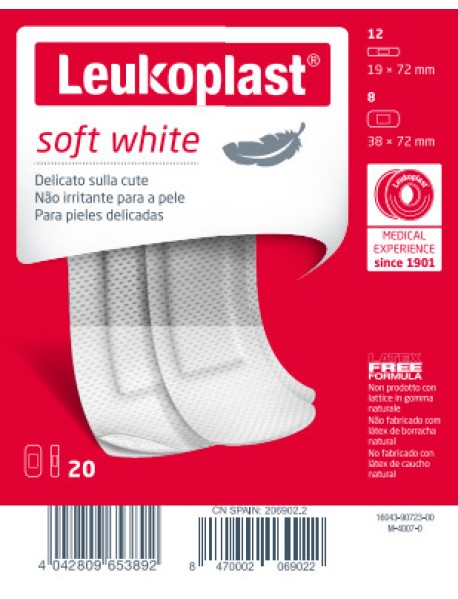 LEUKOPLAST SOFT WHITE 20PZ ASS