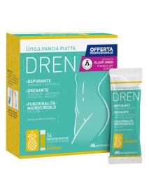 PANCIA PIATTA DREN ANANAS 14 BUSTINE + ELASTI DREN 100ML